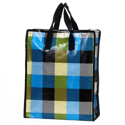 Thẻ cá nhân chống nước Laminated đan Tote túi với tay cầm đan mạnh mẽ