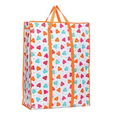 Tự tùy chỉnh kích thước in PP dệt zip mua sắm túi polypropylene với logo