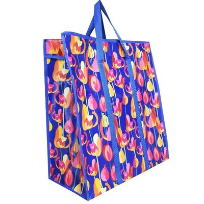 thời trang thiết kế mới pp mua sắm zip túi gói lớn mua sắm dệt vật liệu túi