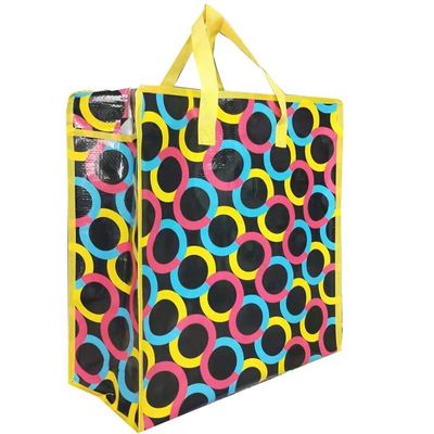 thời trang thiết kế mới pp mua sắm zip túi gói lớn mua sắm dệt vật liệu túi