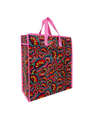 Thẻ mua sắm tái sử dụng Laminated Pp Woven Bag Bag Flower Design Gravure Printing Thẻ mua sắm