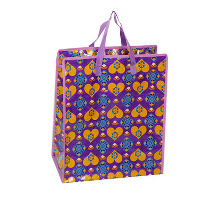 Thẻ mua sắm tái sử dụng Laminated Pp Woven Bag Bag Flower Design Gravure Printing Thẻ mua sắm