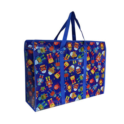 Laminated Non Woven Pp Thẻ mua sắm tạp hóa Zip Bags Long Handle Tote Bags tái sử dụng