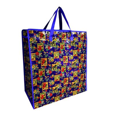 Laminated Non Woven Pp Thẻ mua sắm tạp hóa Zip Bags Long Handle Tote Bags tái sử dụng