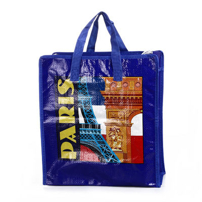 Florida Design Custom Woven Bag túi polypropylene với tay cầm CMYK