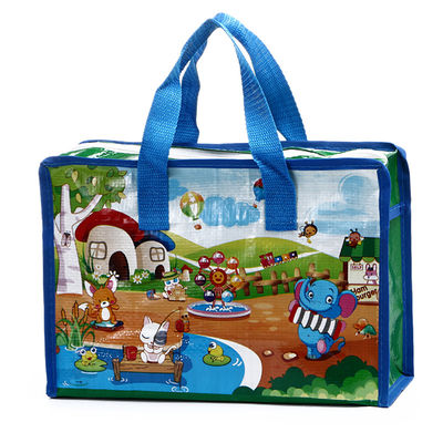 20kg Capacity Double Handle Foldable Pp Woven Tote Bag With Zipper Closure (Bộ túi vải vải vải vải vải vải vải vải vải vải vải vải)
