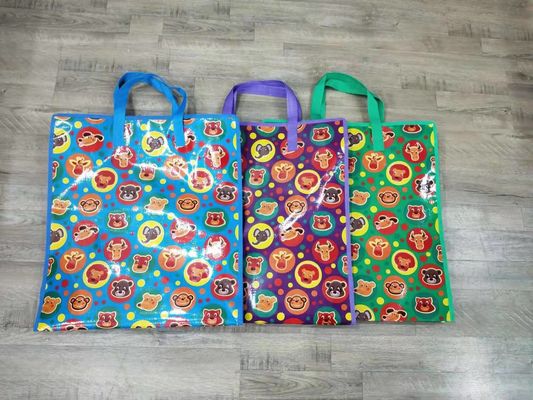 Túi mua sắm màu CMYK hoặc PANTON với tay cầm kép, khóa khóa, thiết kế thân thiện với môi trường