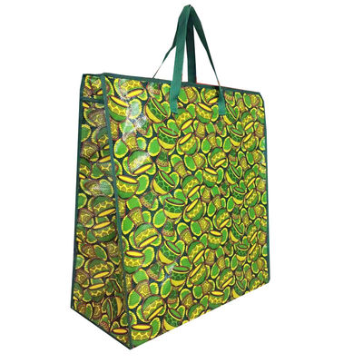 Thẻ đeo mạnh mẽ tùy chỉnh với tay cầm nylon chống nước Laminated Woven Polypropylene Tote